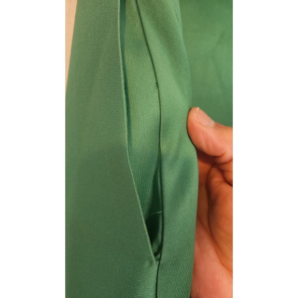 Eliza J Petite Square-Neck Satin Asymmetric Hem Dress - Picture 6 of 7